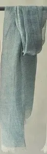 Echarpe éthiopienne Organique Ivoire Ciel en lin tissée a la main