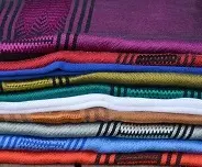 Echarpe artisanale éthiopienne en Rayonne & Coton