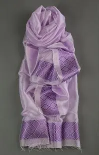 Echarpe artisanale Shema Mauve