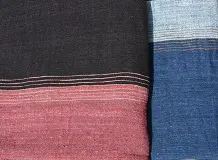 Authentique Collection: Anneau Echarpe artisanale éthiopienne Authentique avec ses Anneaux composée de 65% de soie sauvage bio filée à la main et 35% de coton éthiopien