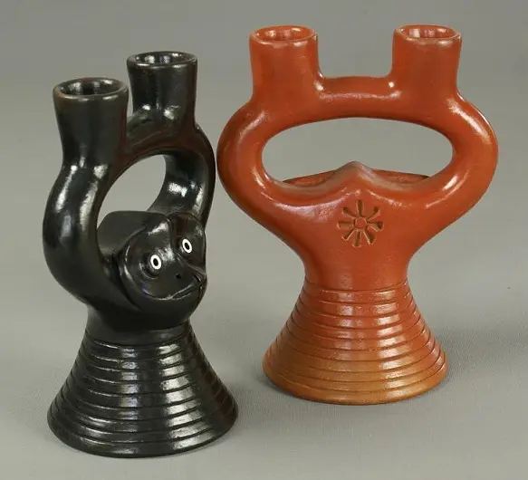 Bougeoirs en poterie artisanale éthiopienne