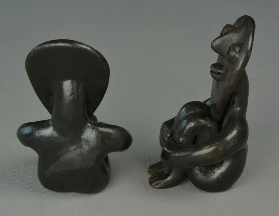Figurine Falacha Homme en poterie éthiopienne artisanale