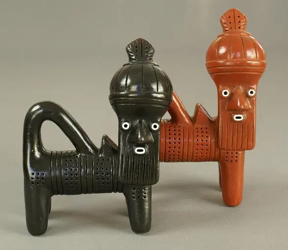 Lion en poterie artisanale éthiopienne