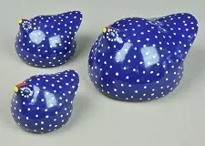 Bleu Nuit Pintades couleur en poterie éthiopienne équitable