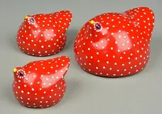 Rouge Pintades couleur en poterie éthiopienne équitable