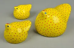 Jaune Pintades couleur en poterie éthiopienne équitable