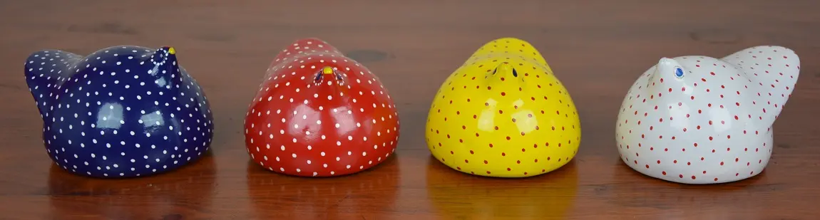 Pintades couleur en poterie éthiopienne équitable