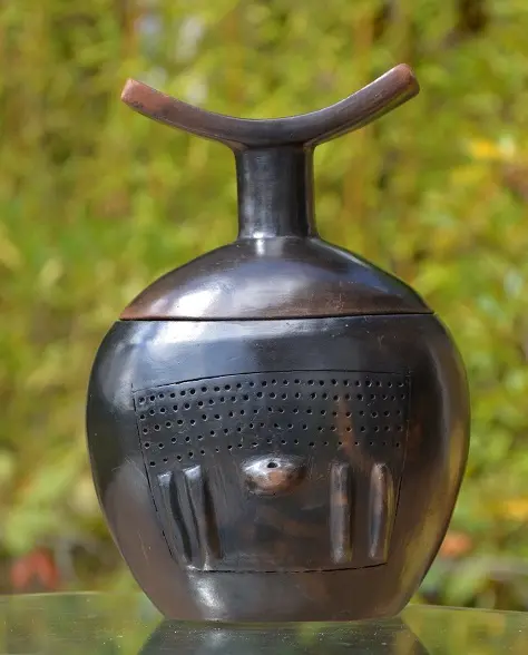 Repose nuque en poterie équitable éthiopienne
