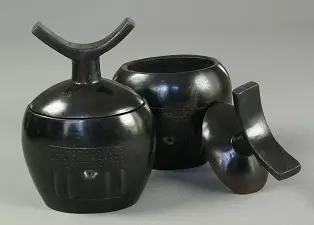 Repose nuque noir Awash en poterie éthiopienne faite à la main