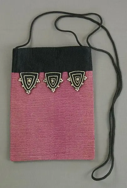 Sacoche équitable rose pour smartphone tissée en coton éthiopien et rayonne