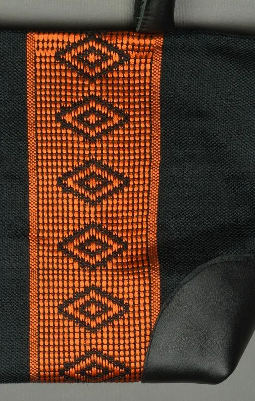 sac cocktail équitable orange fait à la main en coton éthiopien et rayonne