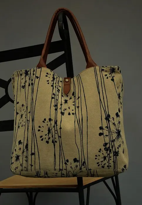 Sac casual Afar Agapentes Chamoix en coton éthiopien bio et cuir de zébu fait à la main