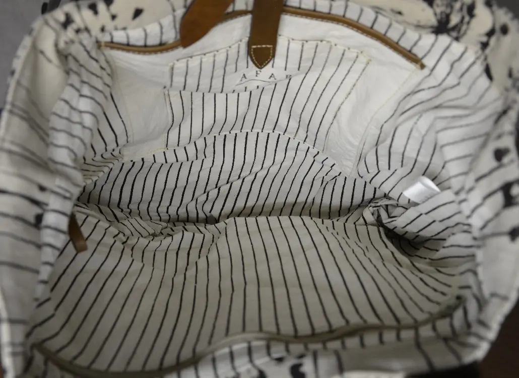 Sac casual Afar Agapentes Sable en coton éthiopien bio et cuir de zébu fait à la main