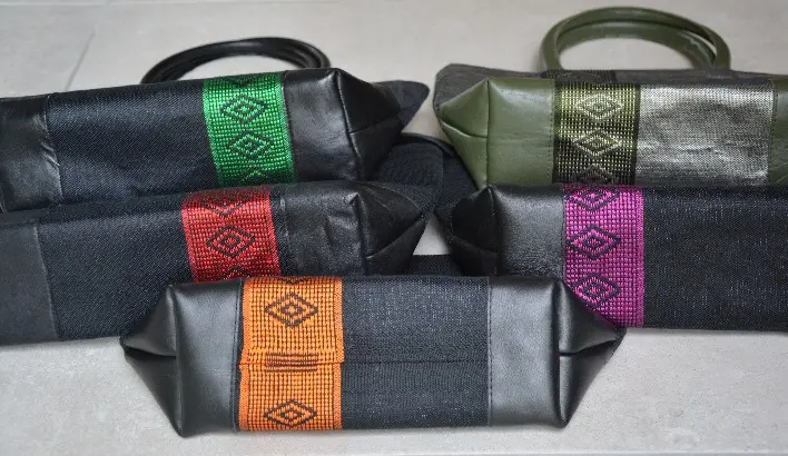 Sac cocktail Tibeb Lichen en coton éthiopien et rayonne fait à la main