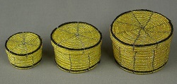Boîtes éthiopiennes faites à la main
